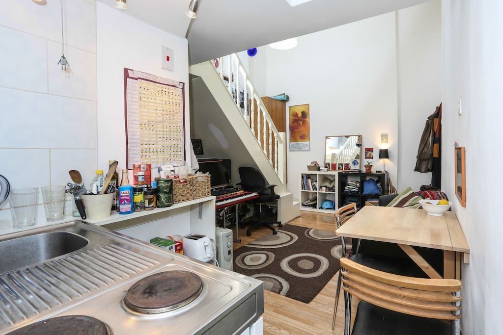 Spacious maisonnette studio flat trendy Stoke Newington N16.